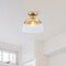 Designers Fountain Rey 13 in. 1-Light Brushed Gold Modern Semi Flush Mount with Clear Glass Shade for Bedrooms D308M-SF-BG - alternate 6